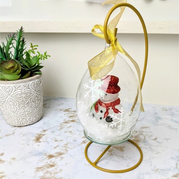 Hanging Orb Light Up Snowman Christmas Decor NEW - Picture 3 of 8